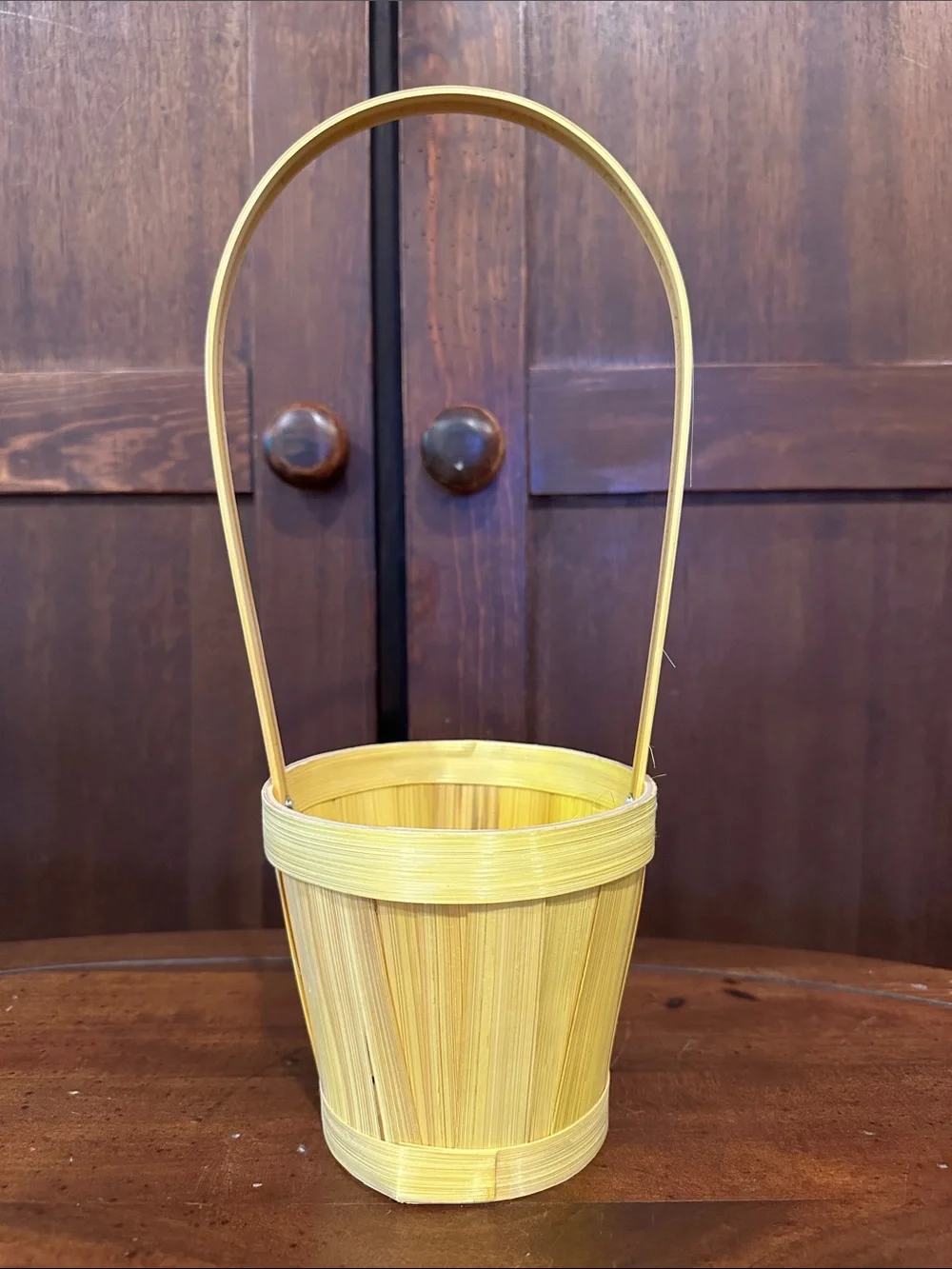 Small wooden basket